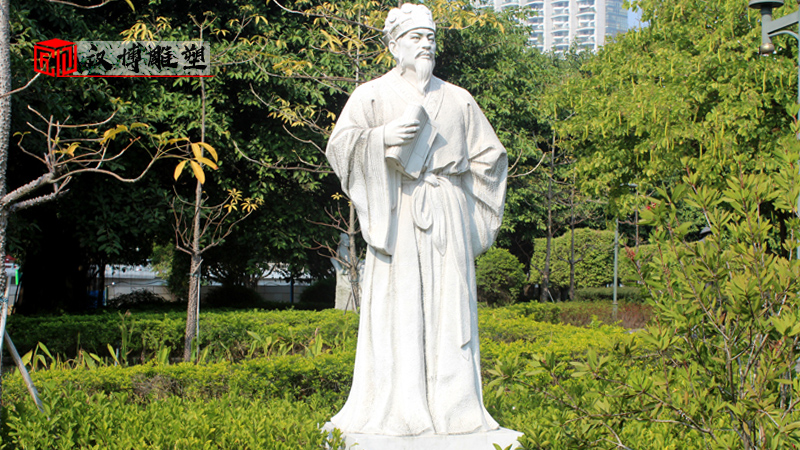 历史人物石雕_人物石雕定制_大型石雕像_户外景观雕塑_名人石雕像
