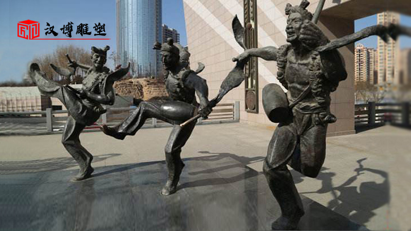 地域文化背景下的当代城市雕塑；陕北民俗文化主题雕塑展示欣赏