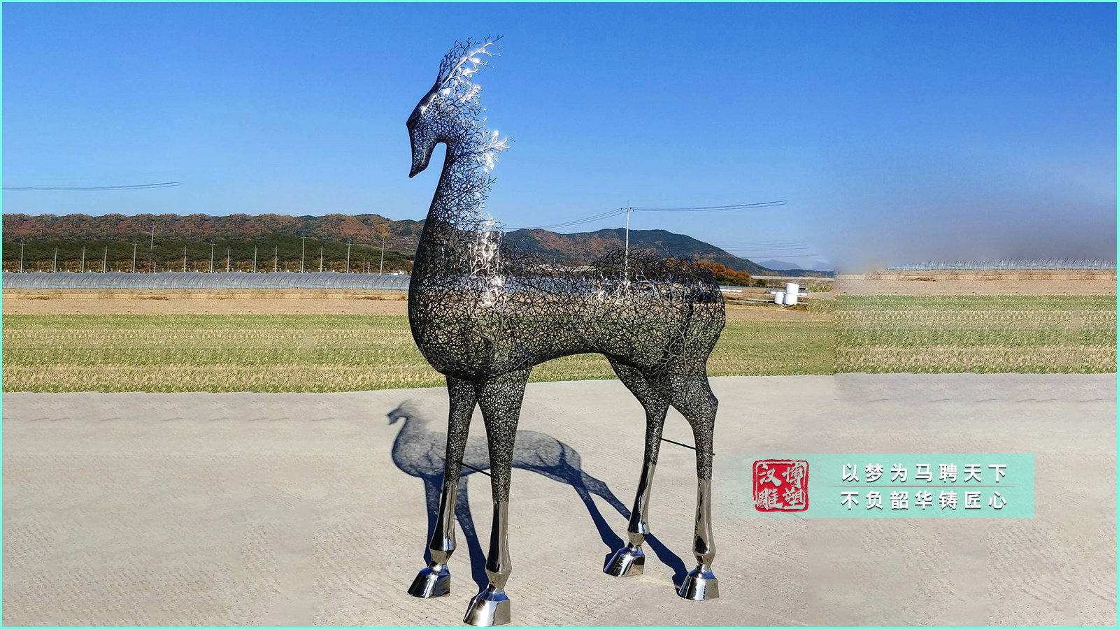 镂空鹿雕塑,抽象艺术钢丝鹿雕塑,公园不锈钢雕塑摆件