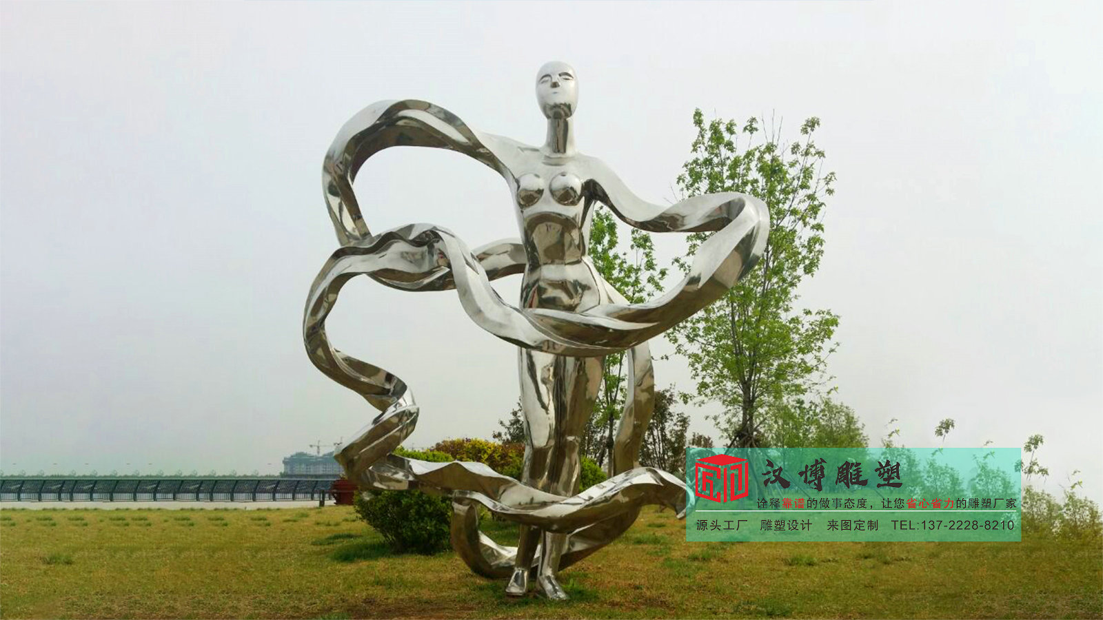 不锈钢跳舞雕塑摆件,镜面雕塑加工,园林雕塑加工厂家