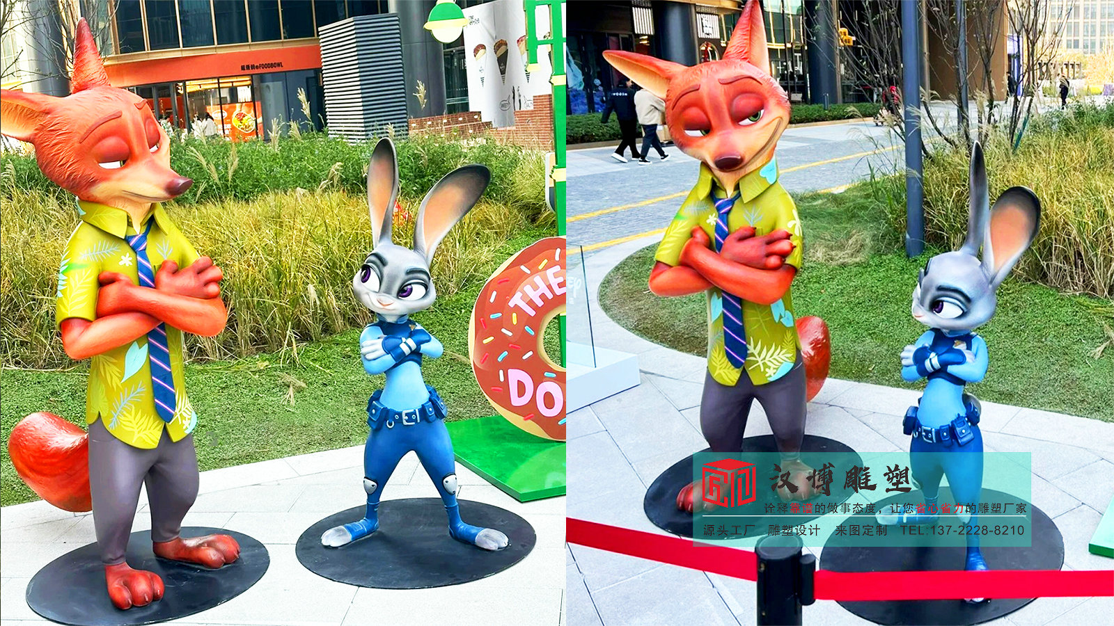 动漫IP形象雕塑,玻璃钢雕塑制作,园林景区雕塑