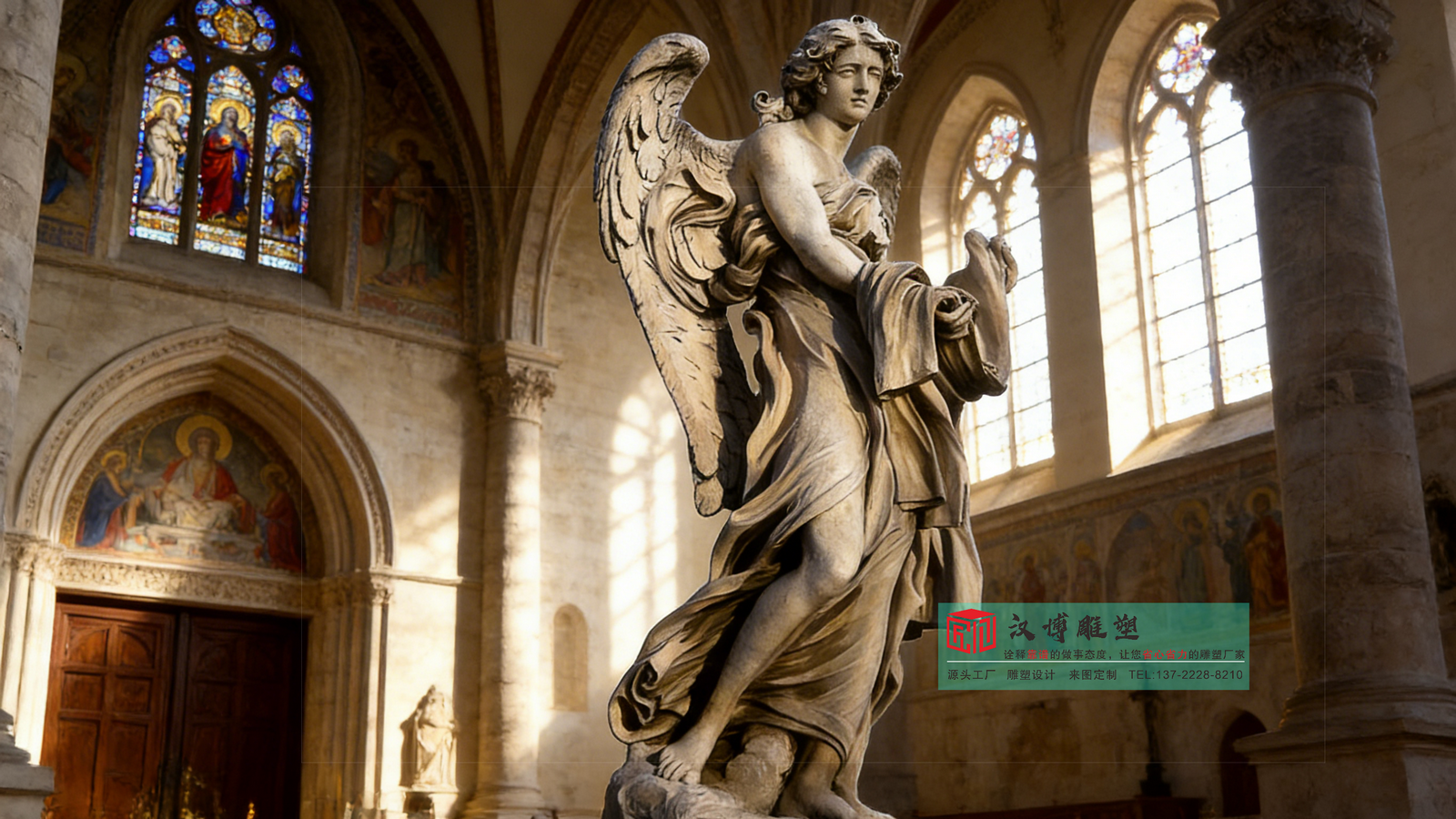 西方人物雕塑,汉白玉石雕,教堂雕塑